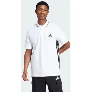 adidas Essentials 3-Streifen Piqué Kurzarm-poloshirt White / Black M