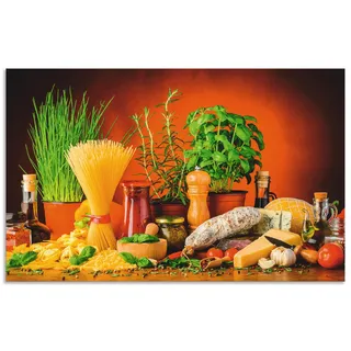 Artland Küchenrückwand »Mediterranes und italienisches Essen« Alu Spritzschutz mit Klebeband, einfache Montage, bunt