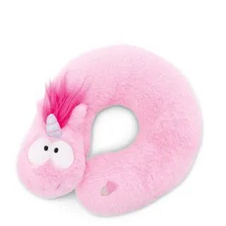 NICI 49656 Einhorn rosa-Flauschiges Kuschel-Nackenkissen, Kissen für Jungen, Mädchen, Babys und Kuscheltierliebhaber – ideal für Zuhause, Kindergarten oder unterwegs