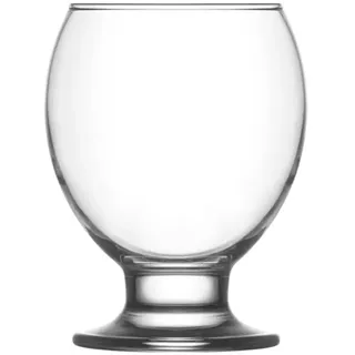 KIAPPO Set 6 LAV Dessertschalen 280 ml aus dickem Glas – modernes, elegantes Design mit kurzem Stiel – robust & spülmaschinenfest – ideal für Getränke & Desserts – stilvolles Trinkglas