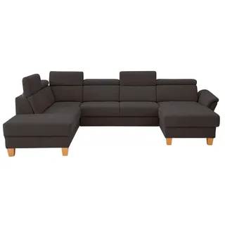 OTTO home Wohnlandschaft Polyester U-Form 3-Sitzer Grau