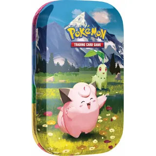 Pokémon Mini-Tin-Box Mega-Entwicklung Erhabene Helden Piepi und Endivie