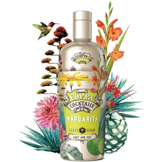 Coppa Cocktails Margarita 0,7L, 14,9% Vol. - Fertig gemixter Cocktail mit Tequila, Limette & Orangenlikör, Ready to Serve - Moderner Klassiker im Glas