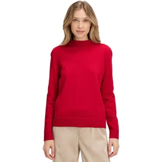 Betty Barclay Damen Basic-Strickpullover mit Stehkragen 42, Rot