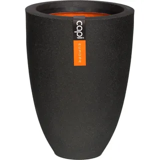 Capi Pflanztopf Smooth elegant tief Ø 26 x 36 cm Schwarz