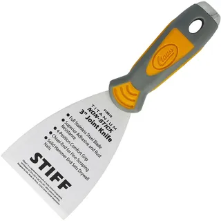 Clauss Spachtel 3" (7,6 cm) mit starrer, geschliffener Klinge in Profiqualität | Titanium Edelstahlklinge mit Antihaftbeschichtung | rutschfester, ergonomischer Griff | zum Schaben und Kratzen | 18810