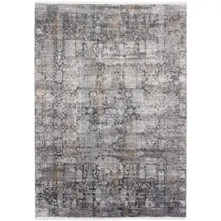 Musterring Webteppich , Grau, Goldfarben , Textil , rechteckig , 160x230 cm , in verschiedenen Größen erhältlich , Teppiche und Böden, Teppiche, Webteppiche
