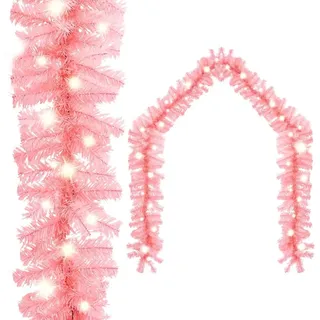 Weihnachtsgirlande mit LED 10 m Rosa - Rosa