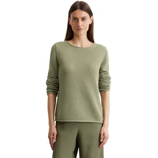 Marc O'Polo Rundhalspullover, mit gerollten Kanten an Rundhalsausschnitt, Ärmelabschluss und Saum