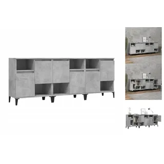 vidaXL Sideboards 3 Stk. Betongrau 60x35x70 cm Holzwerkstoff