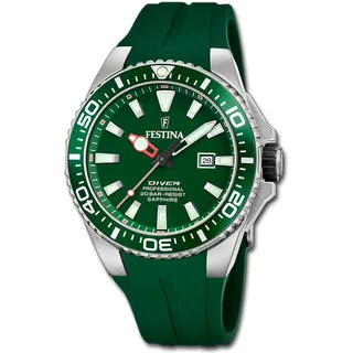 Festina Herrenuhr Kautschuk grün {Festina The Originals} Armbanduhr UF20664/2