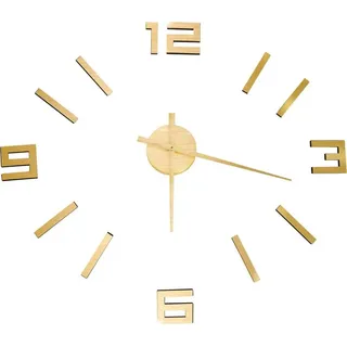 vidaXL 3D-Wanduhr Modernes Design Golden 100 cm XXL - Gold