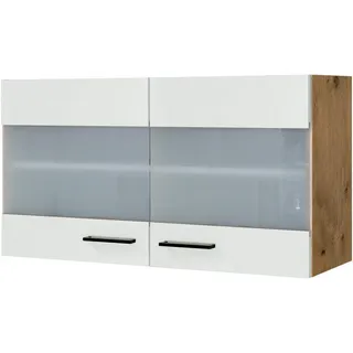 FlexWell Küchenoberschrank , Eichefarben, Magnolie , Metall , 1 Fächer , einzeln stellbar , 100x54x32 cm , Made in Germany , individuell planbar, Zusatzausstattung erhältlich, hängend , Küchen, Küchenmöbel, Küchenschränke, Küchenoberschränke