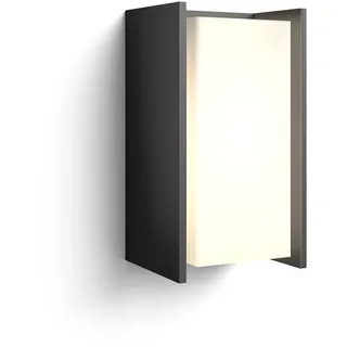 Philips Außenwandleuchte Aluminium 21,2 cm x 11,8 cm x 10,1 cm inkl. E27 LED-Lampe anthrazit
