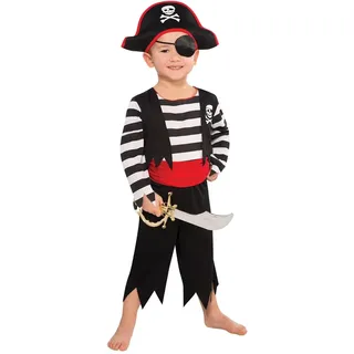 Amscan set high (PKT) (997025) Child Boys Deckhand Pirate Costume (6-8yr)