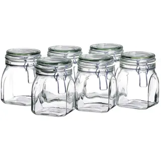 Mäser Einmachglas-Set Gothika , Glas , lebensmittelecht, Bügelverschluss, luftdichter Verschluss, auslaufsicher, unbefüllt , Küchenzubehör, Vorratsbehälter, Einmachgläser