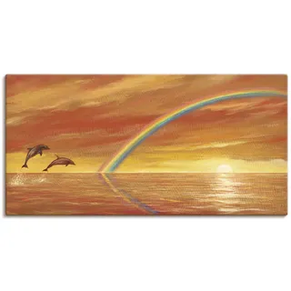 Artland Wandbild »Regenbogen über dem Meer«, Wassertiere, (1 St.), als Alubild, Outdoorbild, Leinwandbild, Wandaufkleber, versch. Größen Artland orange