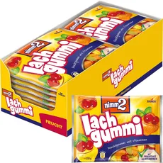 nimm2 Lachgummi – 18 x 200g – Fruchtgummi mit Fruchtsaft und Vitaminen