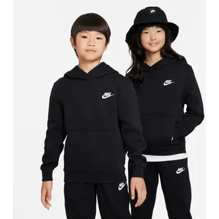 Nike Kinder Kapuzenpullover Club Fleece Big Kids Hoodie FD3000-010 137-147 - Black - 137-147