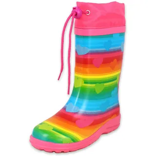 Beck Mädchen Regenboog Gummistiefel, Mehrfarbig, 28 EU