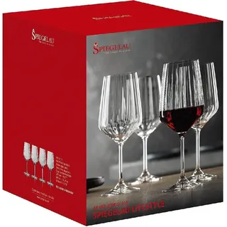 Spiegelau Vorteilsset 6 x  4 Glas/Stck Rotweinglas 445/01 LifeStyle  4450171 und Geschenk + Spende