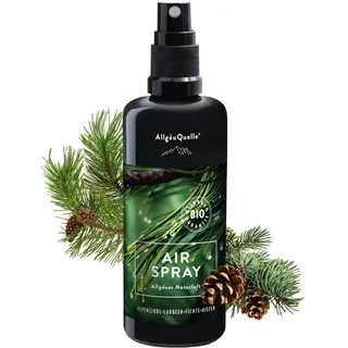 AllgäuQuelle® Bio Airspray - Raumduft Allgäuer Naturluft mit 100% naturreinen ätherischen Ölen – veganer Lufterfrischer - Natürlicher Raumerfrischer erfrischt die Raumluft, 100 ml