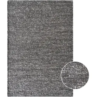 MY HOME Teppich »Landhaus, handgewebt, Wollteppich« rechteckig 10 mm Höhe Naturfaser, Wolle, handgewebter Wendeteppich, Schlafzimmer, Wohnzimmer, grau