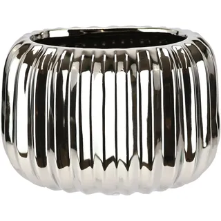 I.GE.A. Dekovase »Vase aus Keramik« Dekovase Blumenvase Modern für Tischdeko Tischvase Deko Trockenblume, silberfarben