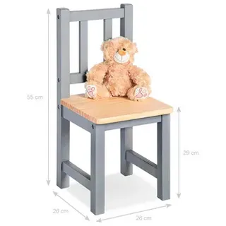 Pinolino Kinderstuhl Fenna 26 x 55 x 26 cm Kiefer massiv grau