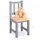 Kinderstuhl Fenna 26 x 55 x 26 cm Kiefer massiv grau