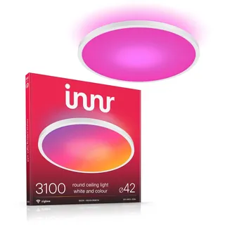 innr Smart LED Deckenlampe 42cm, Zigbee, funktioniert mit Hue*, Alexa (Bridge erforderlich), White & Color, Deckenleuchte Wohnzimmer, RGB LED Lampe Dimmbar, 3100 Lumen