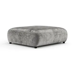 Maison de Reve Pouf L Zanzibar Grau Chenille , Textil , Füllung: Schaumstoff , Quadratisch , Rundrohr , 110x37x110 cm , Oeko-Tex® Standard 100, FSC 100%, Hergestellt in Europa , Wohnzimmer, Sessel, Hocker & Hockerbänke, Sitzhocker