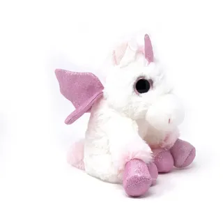 Cornelissen - Kuscheltier - Einhorn - weiß/rosa sitzend - 20 cm - Rosa