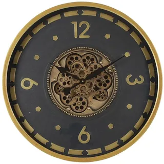 Wanduhr Dennison Black/Gold - 70 cm - Bunt