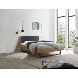 Vaja Massivholz Doppelbett Bett 140x200 cm Keke Eiche massiv geölt Vaja - Braun