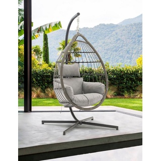 Destiny Hängesessel »COCO Cosy Stahl, Polyrattan, Rope, mit Auflagen, belastbar bis 120 kg