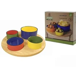 GENERAL TRADE L.Bamboo C, Antipastiere, 4 Stück, 635922, Come DA Foto