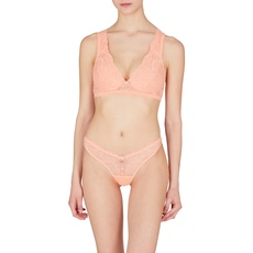 Emporio Armani Damen Emporio Armani Women's Eternal Lace Brazilian Brief Thong Panties, Papaya, XL EU