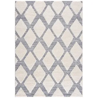 Carpet City Hochflor-Teppich »Focus 4497« rechteckig 20 mm Höhe Läufer, Boho, Hochtief-Muster/ 3D-Effekt, für Wohnzimmer, Schlafzimmer, grau