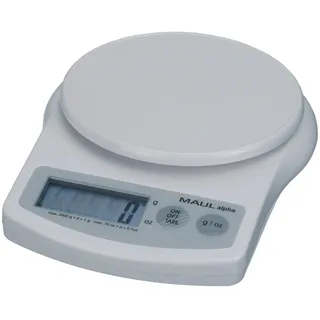 Maul Briefwaage MAULalpha - 2000 g, 1 g, 141 x 37 x 188 mm, weiß