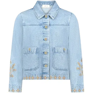 Cartoon Jeansblazer "Jeansjacke mit Stickerei", light blau denim