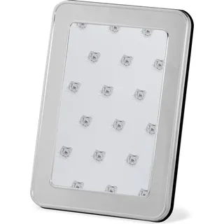 Fotorahmen flach, glatt poliert, runde Ecken, 10 x 15 cm, versilbert, Aussen-D 13,3 x 18,3cm, Innen