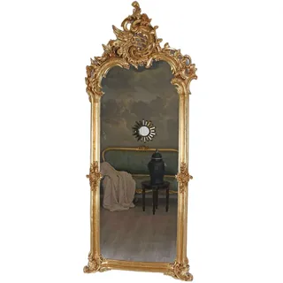 Barock Spiegel Antik Wandspiegel Gold 167x70cm Standspiegel Rokoko
