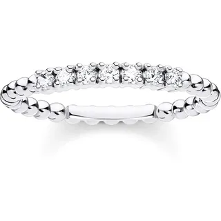 Thomas Sabo Ring Kugeln mit weißen Steinen silber 925 Sterling Silber TR2323-051-14-52