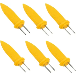 6x Maiskolbenhalter 6,5cm für Maiskolben grillen Spieße Stocher BBQ Grillzubehör