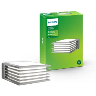 Philips Außenwandleuchte Aluminium, Edelstahl, Kunststoff 2,0 cm ohne Leuchtmittel grau