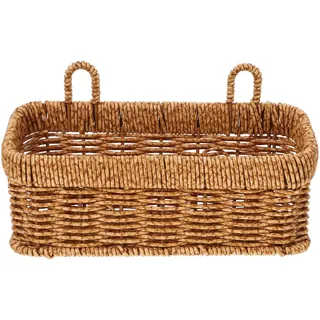 Hängekorb geflochten, Gewebter Korb zur Wandmontage, von Knoblauch, Zwiebeln Und Obst,Wandkorb Aufbewahrung aus Rattan für Die Küche, Wohnzimmer, Schlafzimmer zur Hängeaufbewahrung