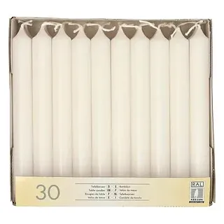 Papstar Tafelkerzen 21 mm 30 St. weiß