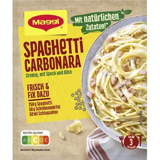 MAGGI Fix für Spaghetti Carbonara, 1er Pack (1 x 35g) | Würzmischung zur schnellen Zubereitung einer würzigen Sauce mit Speck und Käse
