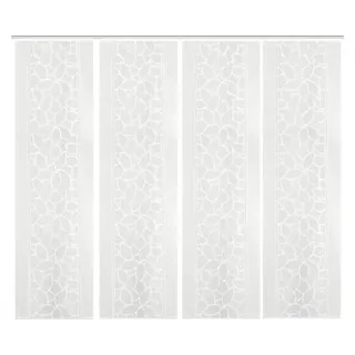 Schiebegardine 4er-Set Konturo transparent weiss 60x245 cm